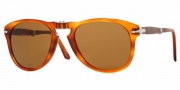 Persol PO 0714 Sunglasses (Folding) Sunglasses - (793/31) Tortoise on Black / Crystal Gray Green