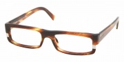 Prada PR 01LVN Eyeglasses Eyeglasses - (7NB1O1) M: Silver P: Havana Brushed