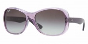 Ray-Ban 4139 Sunglasses Sunglasses - 741/8G Shiny Violet Transparent / Gray Gradient