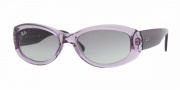 Ray-Ban RB4135 Sunglasses Sunglasses - 741/11 Shiny Violet Transparent / Gray Gradient