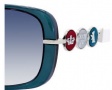 Juicy Couture Bronson Sunglasses Sunglasses - 01M3 Teal Crystal (XO navy gradient lens)
