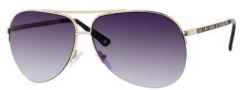 Juicy Couture Tuxedo Sunglasses - 03YG Shiny Light Gold (GT gray gradient lens)
