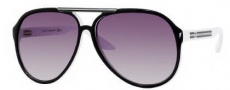 Gucci 1627 Sunglasses - 0IPI Black White / N3 Gray Gradient Lens
