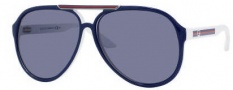 Gucci 1627 Sunglasses - 0IPG Blue White / KU Blue Avio Lens