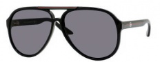 Gucci 1627 Sunglasses - 0D28 Shiny Black / R6 Gray Lens
