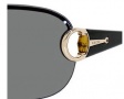 Gucci 2875 Sunglasses - 0BLS Gold Black (95 gray lens)
