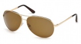 Tom Ford 0035 Charles Sunglasses - 852 Shiny Rose Gold / Green