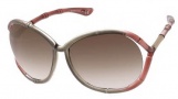 Tom Ford 0075 Claudia Sunglasses - 692 Transparent Dark Brown / Brown Gradient