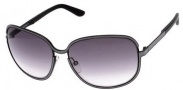 Tom Ford 0117 - Delphine Sunglasses - 01B Pearl Silver Grey - Shiny Black / Dark Grey Gradient