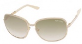 Tom Ford 0117 - Delphine Sunglasses - 28G Shiny Ivory - Shiny Gold / Bronze
