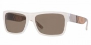 Burberry 4065 Sunglasses Sunglasses - 3191/3 Top White on Crystal / Dark Brown