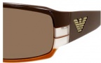 Emporio Armani 9482/S Sunglasses Sunglasses - 0TJO Brown White Striped (8U dark brown lens)