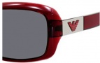 Emporio Armani 9508/S Sunglasses Sunglasses - 0BET Transparent Red / Shiny Rutheniu (LV smoke lens)
