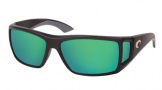 Costa Del Mar Bomba - Black Frame Sunglasses - Green Mirror Glass / Costa 580