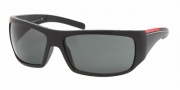 Prada PS 01LS Sunglasses Sunglasses - 1BO1A1 Demi Matte Black Gray
