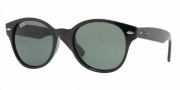 Ray-Ban RB4141 Sunglasses Round Wayfarer Sunglasses - 601 Black / Crystal Green