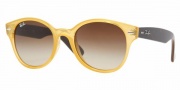 Ray-Ban RB4141 Sunglasses Round Wayfarer Sunglasses - 768/51 Opal Yellow / Crystal Brown Gradient