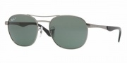 Ray-Ban RB3424 Sunglasses Sunglasses - 004/58 Gunmetal / Crystal Green Polarized