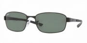 Ray-Ban RB3413 Sunglasses Sunglasses - 002 Black / Crystal Green