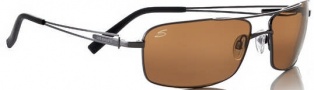 Serengeti Dante Sunglasses Sunglasses - 7115 Shiny Gun-Black Tannery / Polarized 555nm
