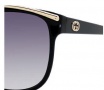 Gucci 3155/S Sunglasses Sunglasses - 0D28 Shiny Black (JJ gray shaded lens)