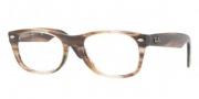 Ray-Ban RX 5184 New Wayfarer Eyeglasses Eyeglasses - 5139 Striped Brown Demo Lens