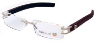 Tag Heuer L-Type 0112 Eyeglasses Eyeglasses - 001 Palladium / Alligator Matte Brown Gold / Black