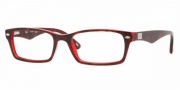 Ray-Ban RX5206 Eyeglasses Eyeglasses - 2444 Havana-Red
