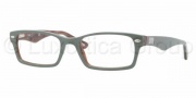 Ray-Ban RX5206 Eyeglasses Eyeglasses - 2479 Top Black on White-Red