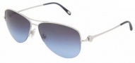 Tiffany & Co. TF3021 Sunglasses Sunglasses - 60014L Silver Blue / Gradient Gray