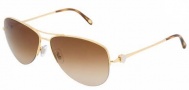 Tiffany & Co. TF3021 Sunglasses Sunglasses - 60023B Gold / Brown Gradient