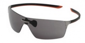 Tag Heuer Squadra 5501 Sunglasses Sunglasses - 104 Black-Red Temples / Dark Lug / Grey Lenses