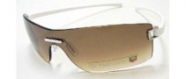 Tag Heuer Club 7507 Sunglasses Sunglasses - 205 White Temples / Gradient Brown Shield