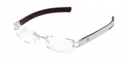 Tag Heuer L-Type 0116 Eyeglasses Eyeglasses - 006 Palladium Metal / Alligater Matte White Leather / Plum