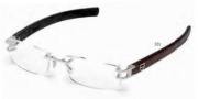 Tag Heuer L-Type 0120 Eyeglasses Eyeglasses - 001 Palladium Metal / Alligator Matte Brown Gold Leather / Black