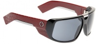 Spy Optic Touring Sunglasses Sunglasses - Black with Burgundy Lasered Temples / Grey (Discontinued Color NLA)