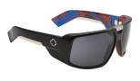 Spy Optic Touring Sunglasses Sunglasses - Matte Black with Plaid / Grey with Black Mirror Lens (Discontinued Color NLA)