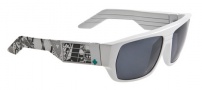 Spy Optic Blok Sunglasses Sunglasses - Black with White 80's / Bronze with Red Spectra