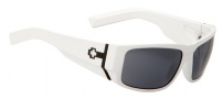 Spy Optic Hailwood Sunglasses Sunglasses - Black with White Crazy Print Temples / Grey