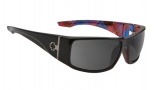 Spy Optic Cooper XL Sunglasses Sunglasses - Black with Hipster Plaid / Grey with Black Mirror