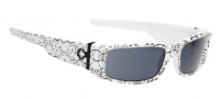 Spy Optic Hielo Sunglasses Sunglasses - Shiny White with Black Brocade Print / Grey