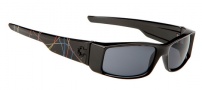 Spy Optic Hielo Sunglasses Sunglasses - Black with Colorfuly Striped Temples / Grey
