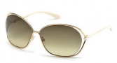 Tom Ford FT 0157 Carla Sunglasses Sunglasses - O10B Shiny Nickeltin