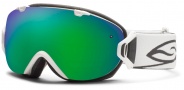 Smith Optics I/OS Snow Goggles Goggles - White / Green Sol X Mirror / Extra Blue Sensor Mirror