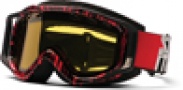 Smith Optics SNOW FUEL V.2 SWEAT-X Snowmobile Goggles Goggles - Black/Red Blocks-Yellow Dual Airflow AFC Lens