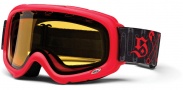 Smith Optics SNOW GAMBLER Snowmobile Goggles Goggles - Red Safety Pinner Yellow Dual Airflow AFC Lens