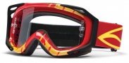 Smith Optics FUEL V.2 SWEAT-X Moto Goggles Goggles - Red - Yellow Slasher / Clear AFC