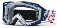 Smith Optics FUEL V.2 SWEAT-X Moto Goggles Goggles - Blue - White Patton / Clear AFC