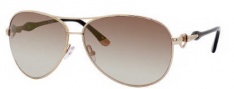Juicy Couture Beach Bum/S Sunglasses Sunglasses - 03YG Shiny Light Gold (WQ brown shaded gold flash lens)