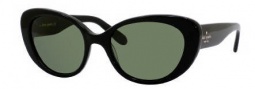 Kate Spade Franca/S Sunglasses Sunglasses - 0807 Black (L2 green lens)
